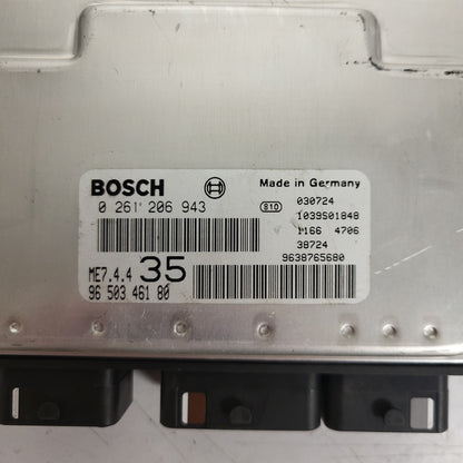 PEUGEOT 307 ECU / 026+1206943 / 9650346180 / ME7.4.4. / BOSCH