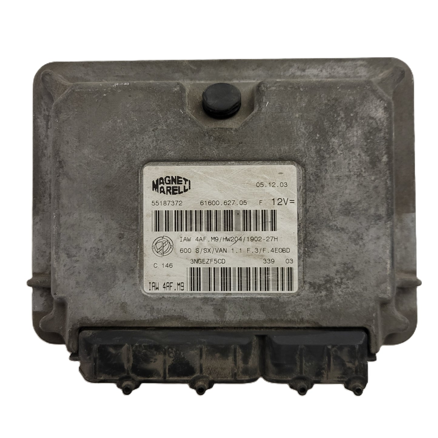 Fiat Seicento 600 ECU / 55187372 / IAW4AF.M9 / 61600.627.05 / MAGNETI MARELLI