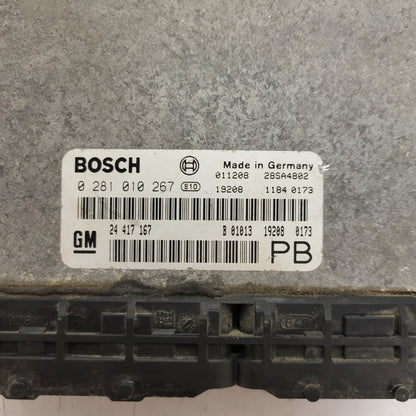 OPEL ASTRA ECU / 0281010267 / 24417167 / B01013 / PB / BOSCH