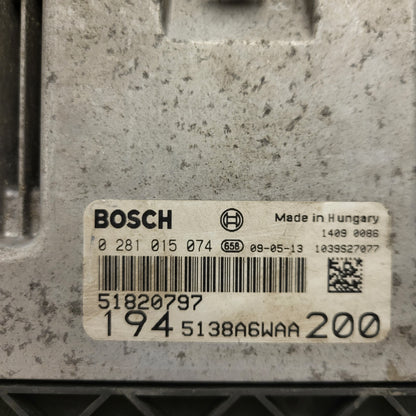 FIAT CROMA ECU / 0281015074 / 51820797 / BOSCH