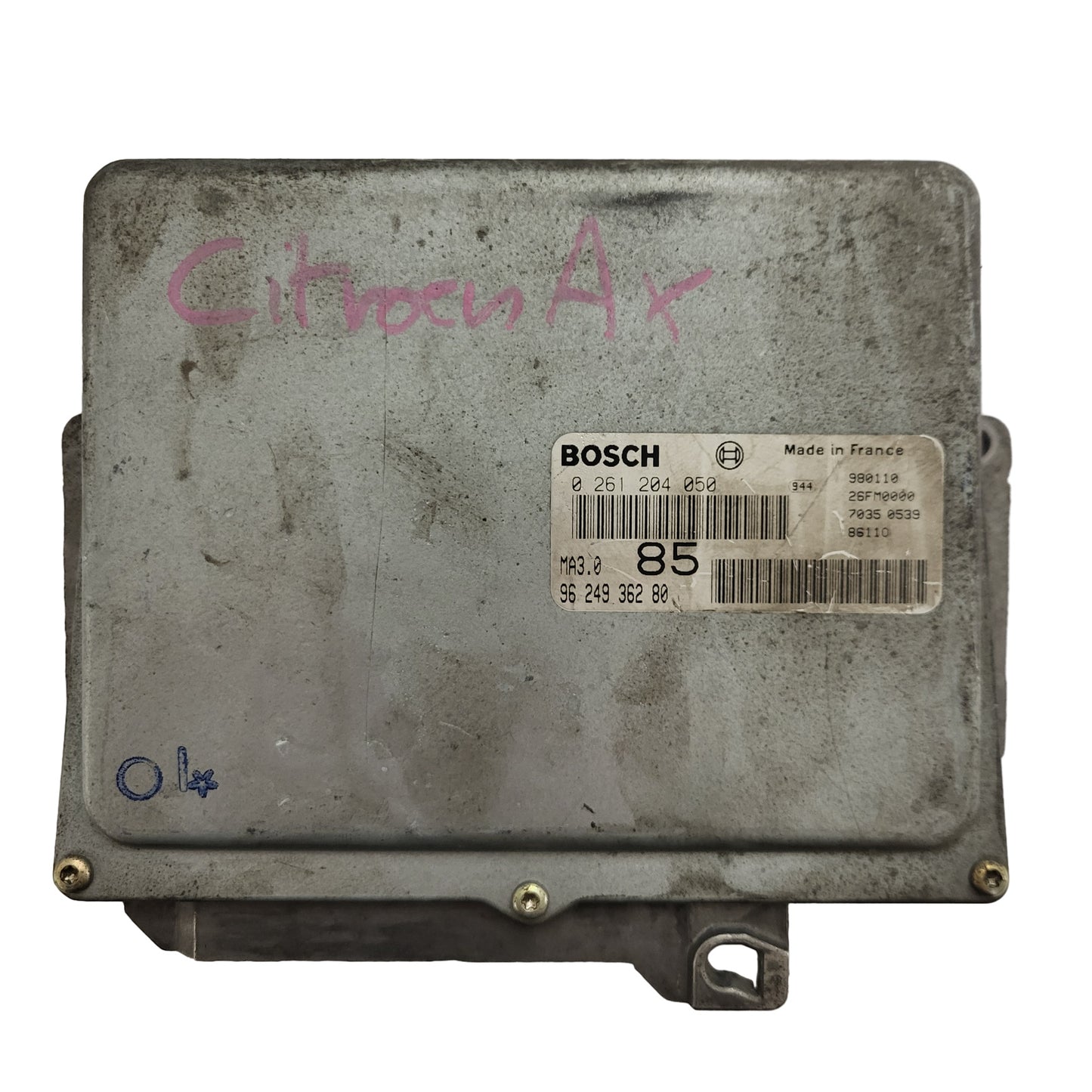 PEUGEOT 106 CITROEN AX 1.0 ECU / 0261204050 / 9624936280 / MA3.0 / BOSCH