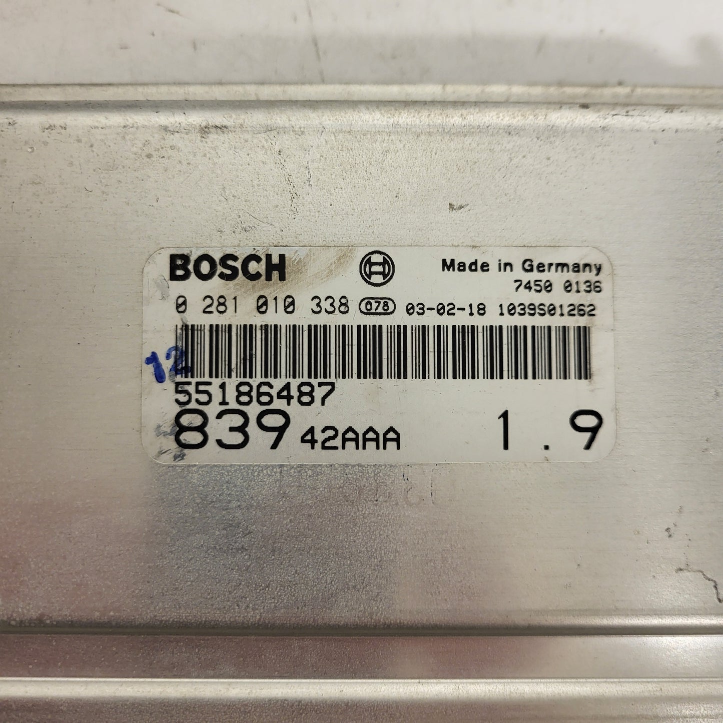 LANCIA LYBRA ECU / 0281010338 / 55186487 / BOSCH
