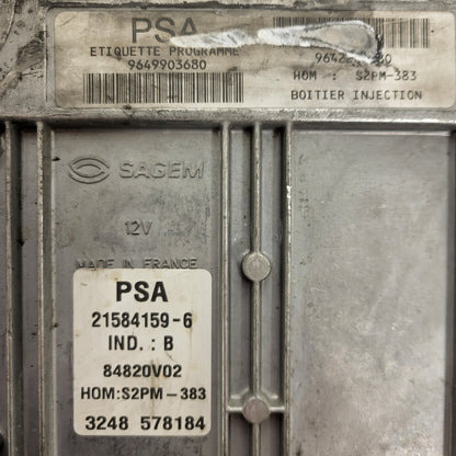 PEUGEOT CITROEN ECU / 21584159-6 / 9649903680 / 9642222380 / S2PM-383