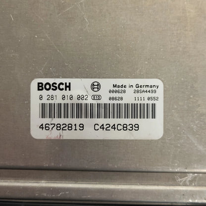 LANCIA LYBRA 1.9 JTD ECU / 0281010002 / 46782819 / BOSCH - C75-21 - 2
