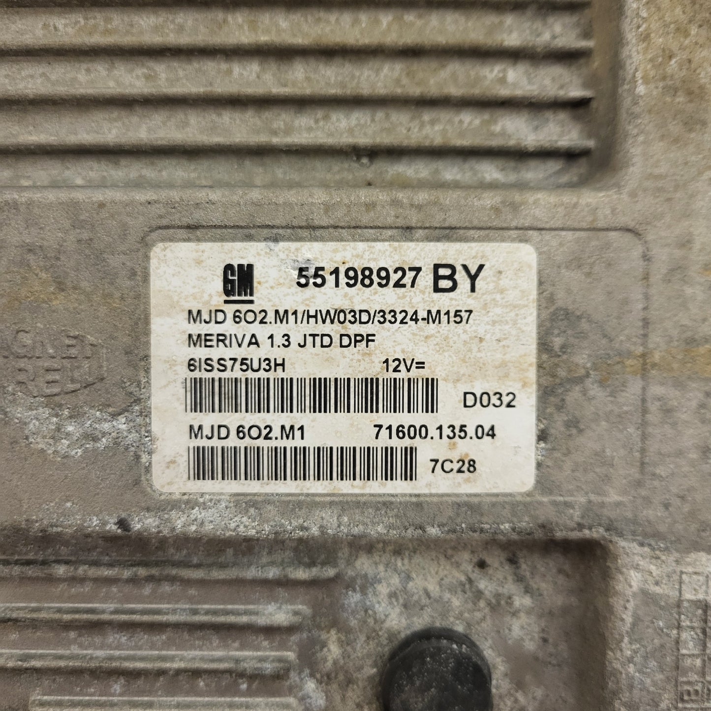 OPEL MERIVA A 1.3 CDTI ECU / 55198927 / MJD 6O2.M1 / HW03D / MJD6O2.M1 / BY