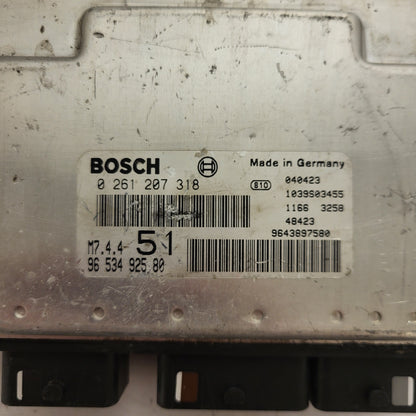 Citroen Xsara ECU / 0261207318 / 9653492580 / 9643897580 / BOSCH