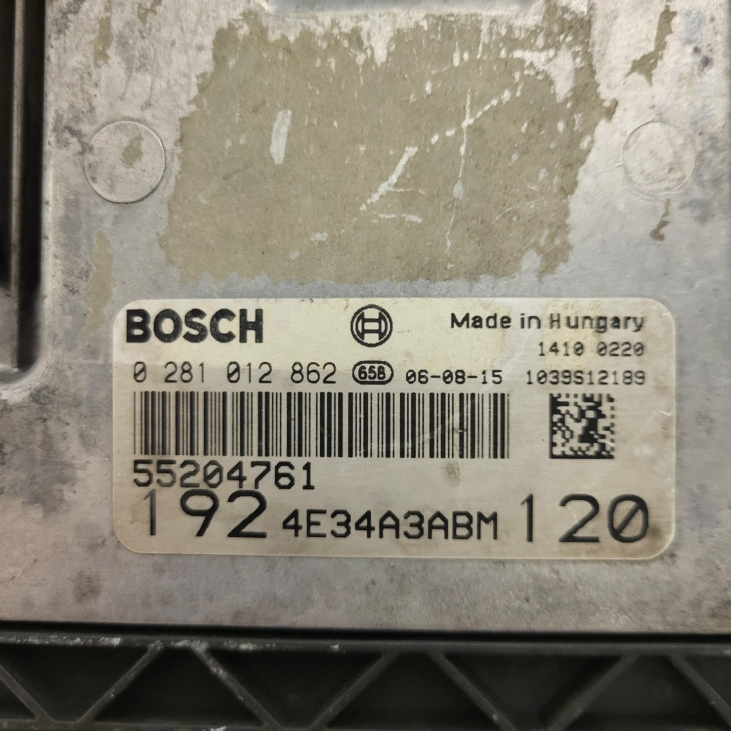 FIAT STILO ECU / 0281012862 / 55204761 / 1039S12189 / BOSCH