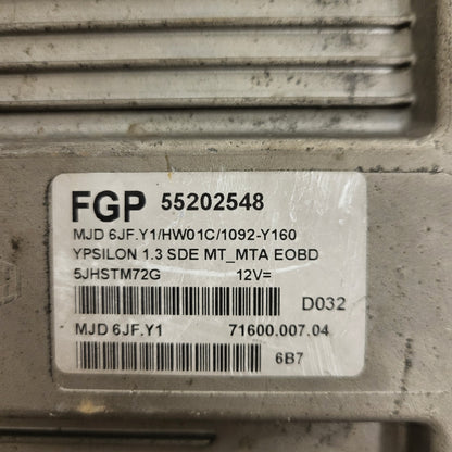 LANCIA Y YPSILON ECU / MJD 6JF.Y1 / 55202548 / HW01C / MAGNETI MARELLI