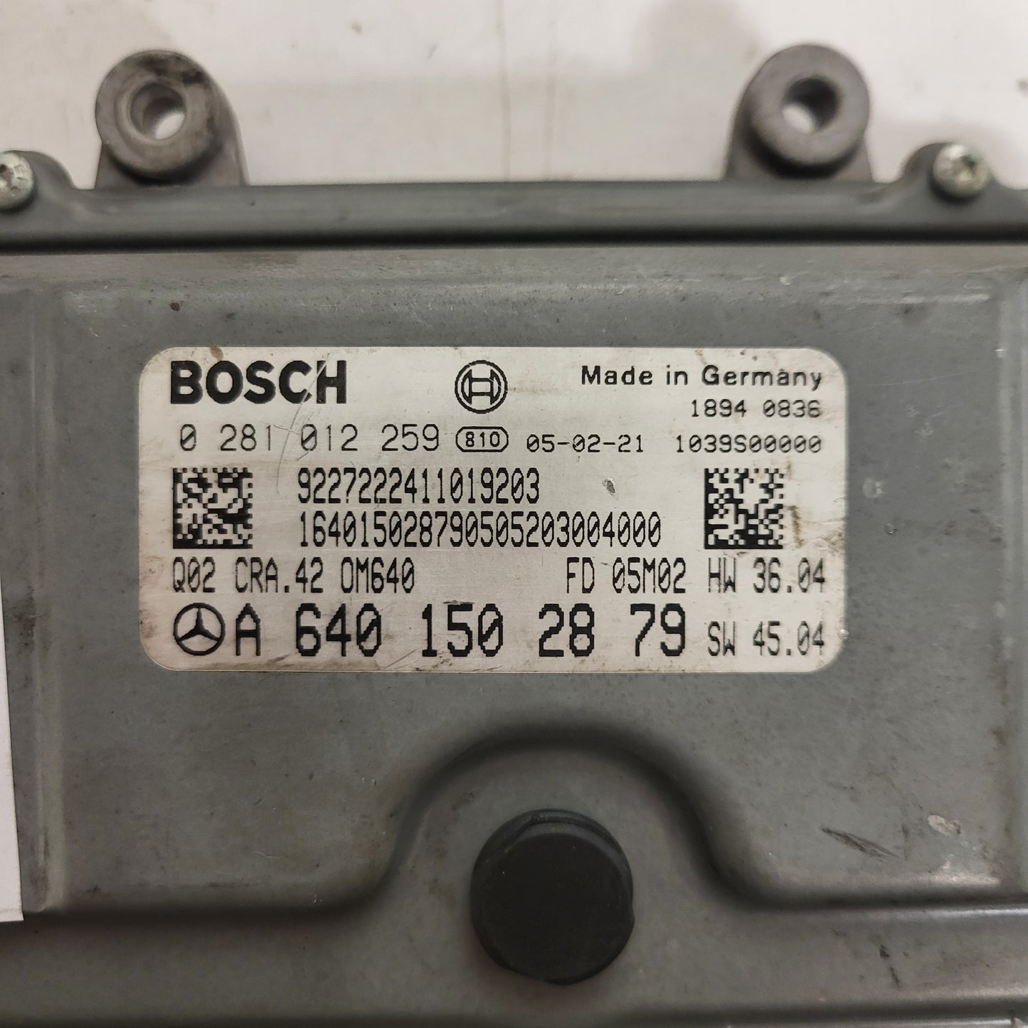 Mercedes a W169 ECU / 0281012259 / A6401502879 / CRA.42 / BOSCH