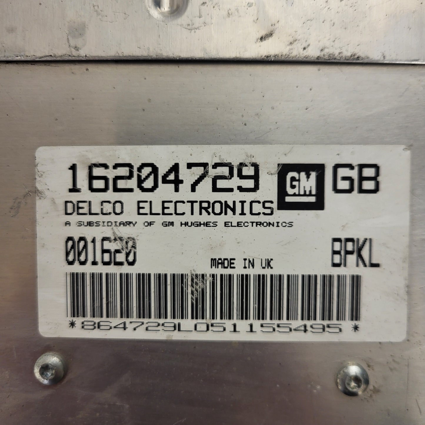 OPEL ASTRA F ECU / 16204729 / 001620 / BPKL / GB / DELCO