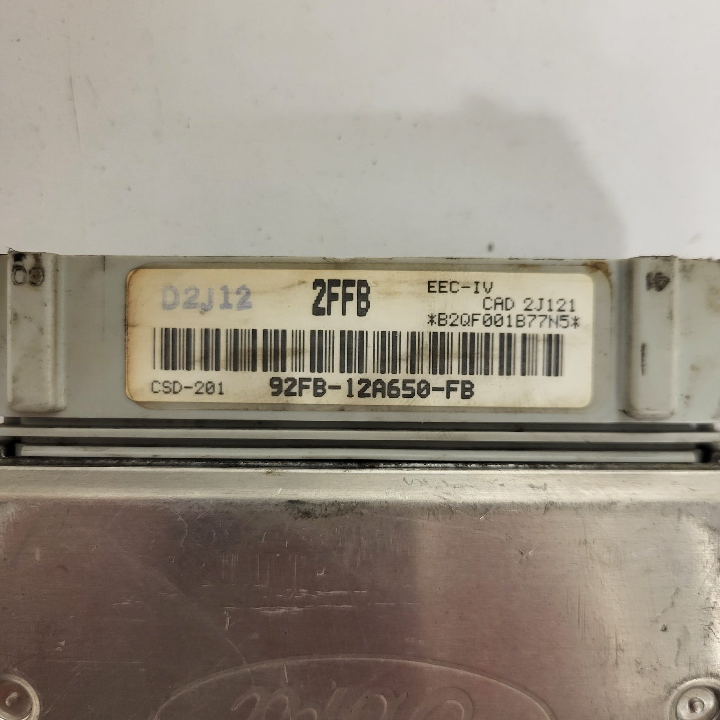 Ford Fiesta ECU / 92FB-12A650-FB / 2FFB / CSD-201 / EEC-IV