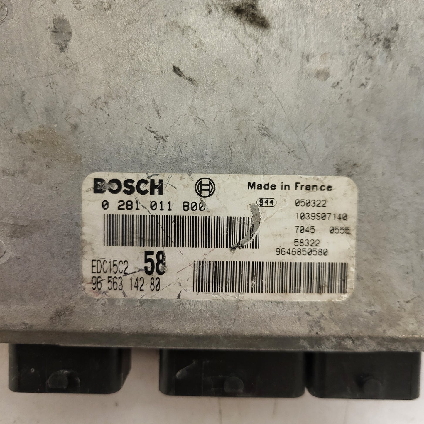 FIAT ULYSSE 807 ECU / 0281011800 / EDC15C2 / 9656314280 / BOSCH