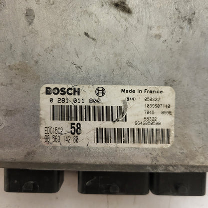 FIAT ULYSSE 807 ECU / 0281011800 / EDC15C2 / 9656314280 / BOSCH
