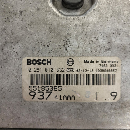 ALFA 147 ECU / 0281010332 / 55185365 / BOSCH