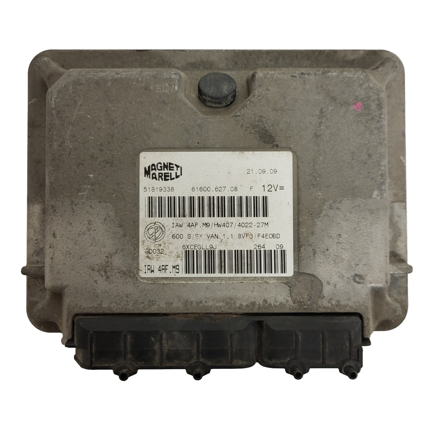 FIAT 600 ECU / 51819338 / IAW 4AF.M9 / HW407 / MAGNETI MARELLI