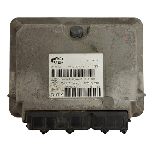 FIAT 600 ECU / 51819338 / IAW 4AF.M9 / HW407 / MAGNETI MARELLI