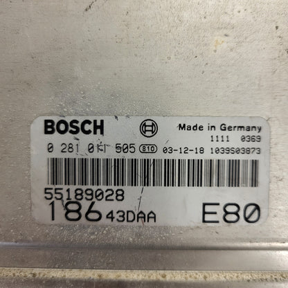 FIAT MULTIPLA ECU / 0281011505 / 55189028 / BOSCH