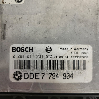 BMW 7 E65 ECU / 0281011231 / 7794904 / DDE7794404 / BOSCH