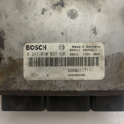 RENAULT LAGUNA ECU / 0281010637 / 8200211711 / 8200085386 / BOSCH