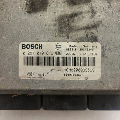 RENAULT ECU / 0281010819 / 8200039569 / 8200166362 / BOSCH