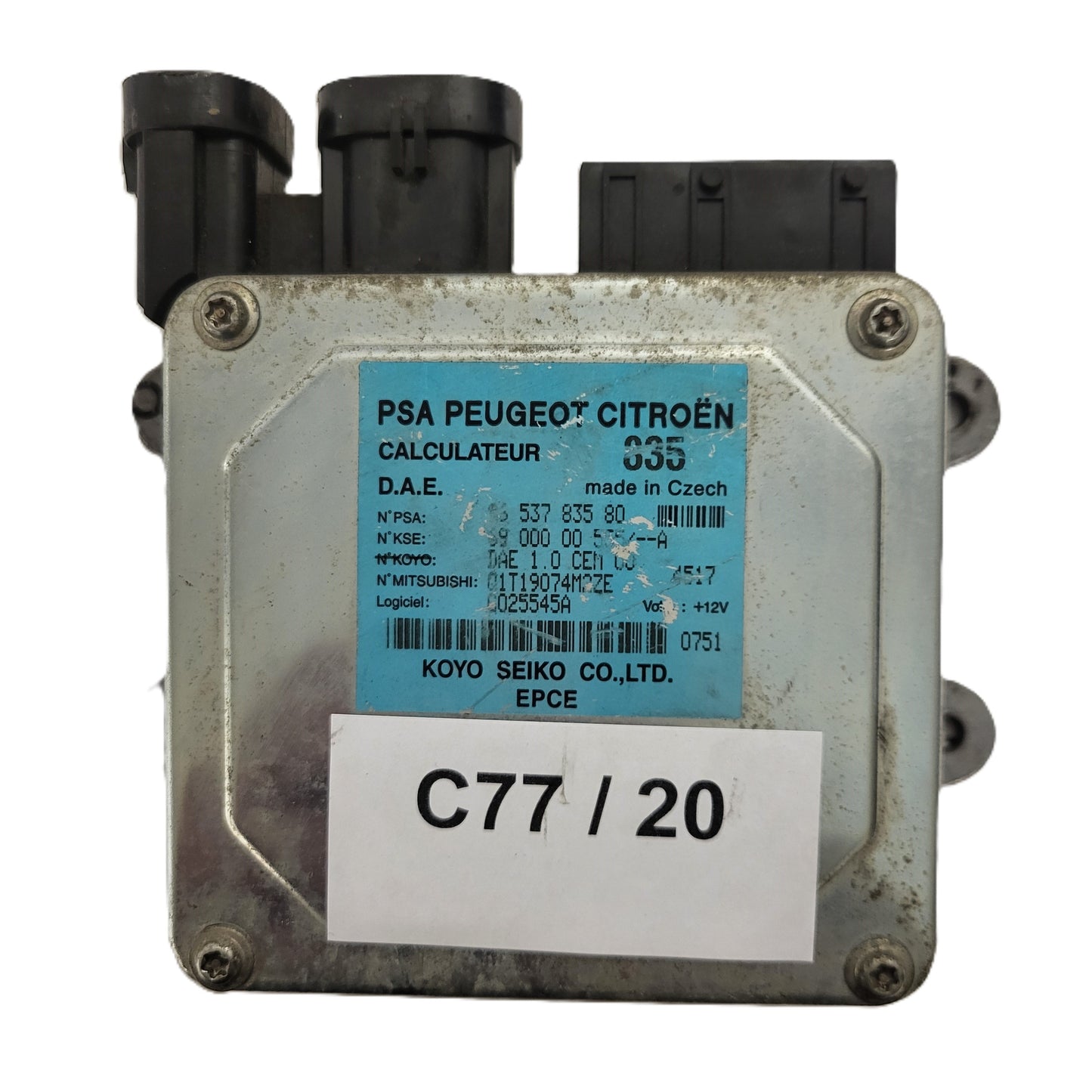 CITROEN C3 POWER STEERING MODULE ECU / 9653783580 / G025545A / KOYO