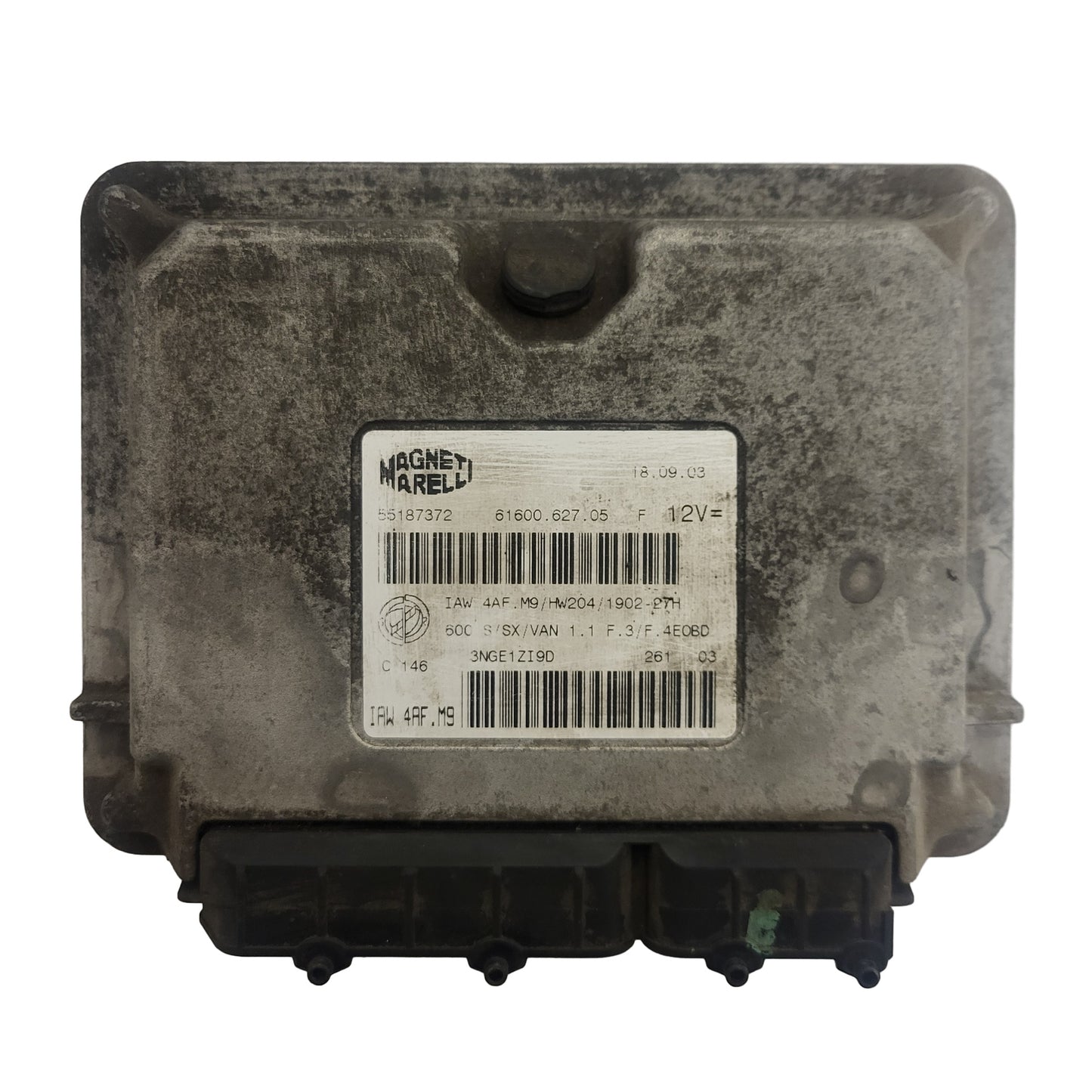 Fiat Seicento 600 ECU / 55187372 / IAW 4AF.M9 / 61600.627.05 / HW204 / MAGNETI MARELLI