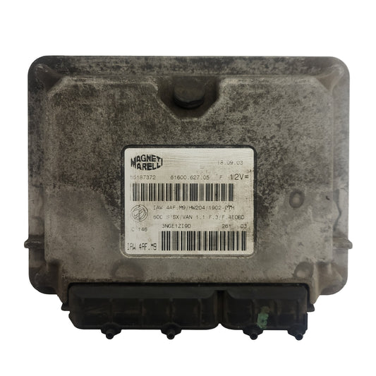 Fiat Seicento 600 ECU / 55187372 / IAW 4AF.M9 / 61600.627.05 / HW204 / MAGNETI MARELLI
