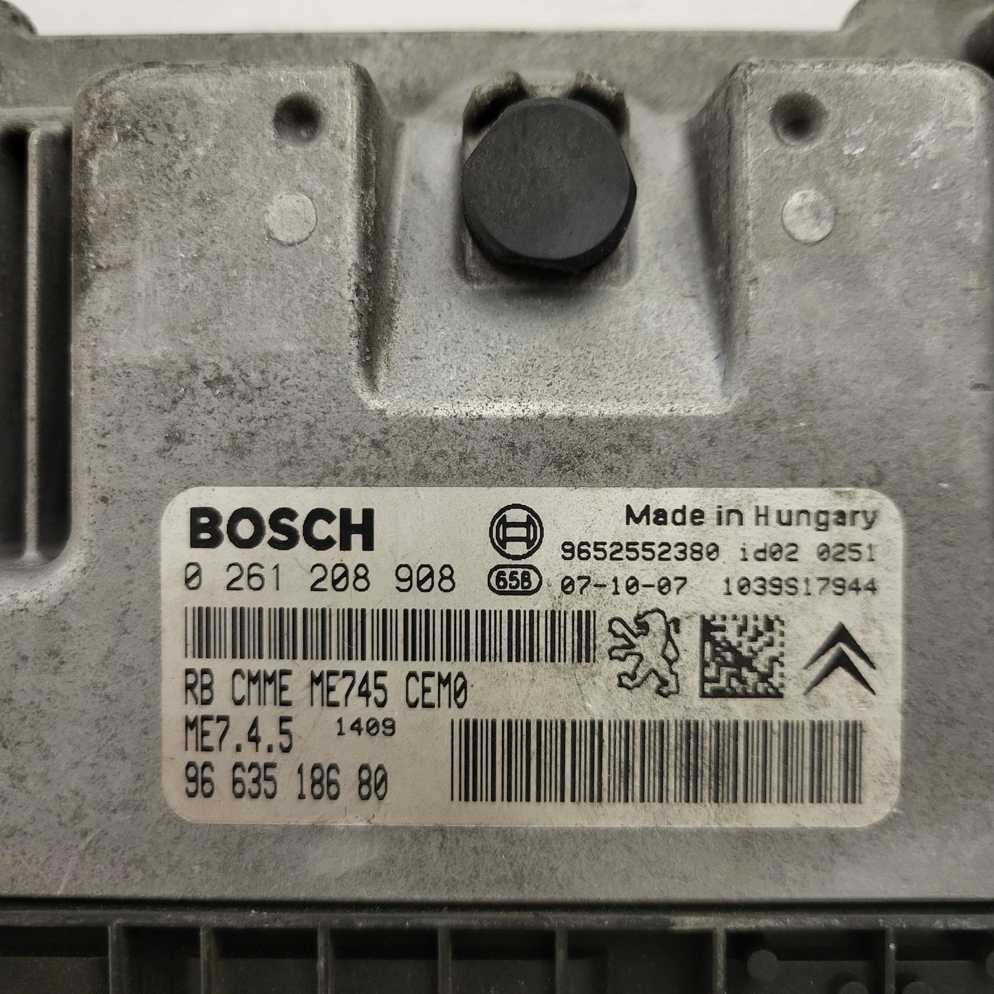 CITROEN PEUGEOT ECU / 0261208908 / ME7.4.5 / 9663518680 / 9652552380 / ME745 / BOSCH