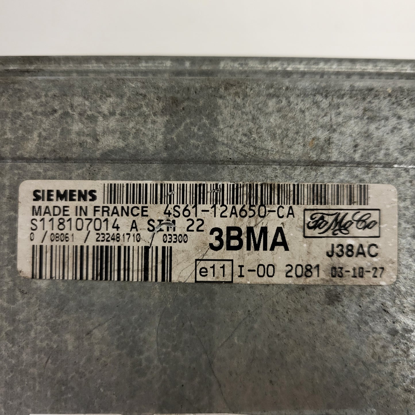 FORD FIESTA / S118107014A / SIM22 / 4S61-12A650-CA / 3BMA / FOMOCO