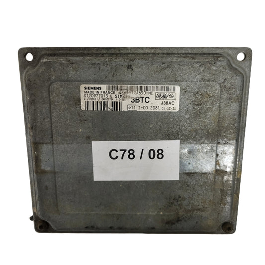 FORD FIESTA ECU / 4S61-12A650-NC / S120977013E / 3BTC / SIM210 / J38AC / S120977013