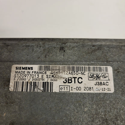 FORD FIESTA ECU / 4S61-12A650-NC / S120977013E / 3BTC / SIM210 / J38AC / S120977013