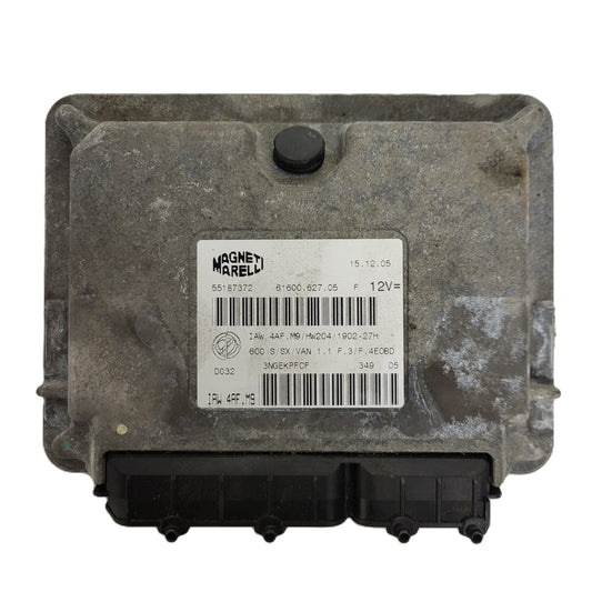 Fiat Seicento 600 ECU / 55187372 / IAW4AF.M9 / 61600.627.05 / MAGNETI MARELLI