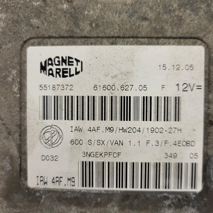 Fiat Seicento 600 ECU / 55187372 / IAW4AF.M9 / 61600.627.05 / MAGNETI MARELLI