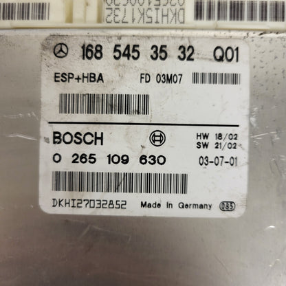 MERCEDES-BENZ A CLASS W168 ESP ECU / 1685453532 / 0265109630 / BOSCH ESP+HBA