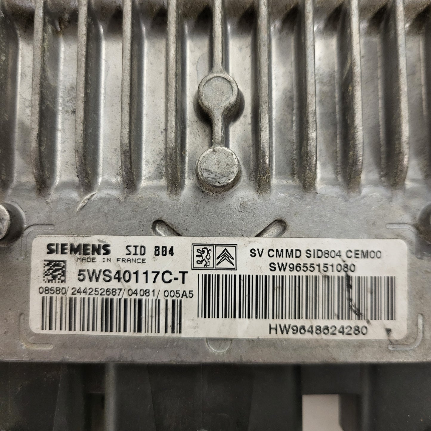 CITROEN C3 ECU / 5WS40117C-T / 9655151080 / 9648624280 / SID804 / SIEMENS