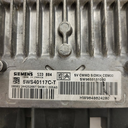 CITROEN C3 ECU / 5WS40117C-T / 9655151080 / 9648624280 / SID804 / SIEMENS
