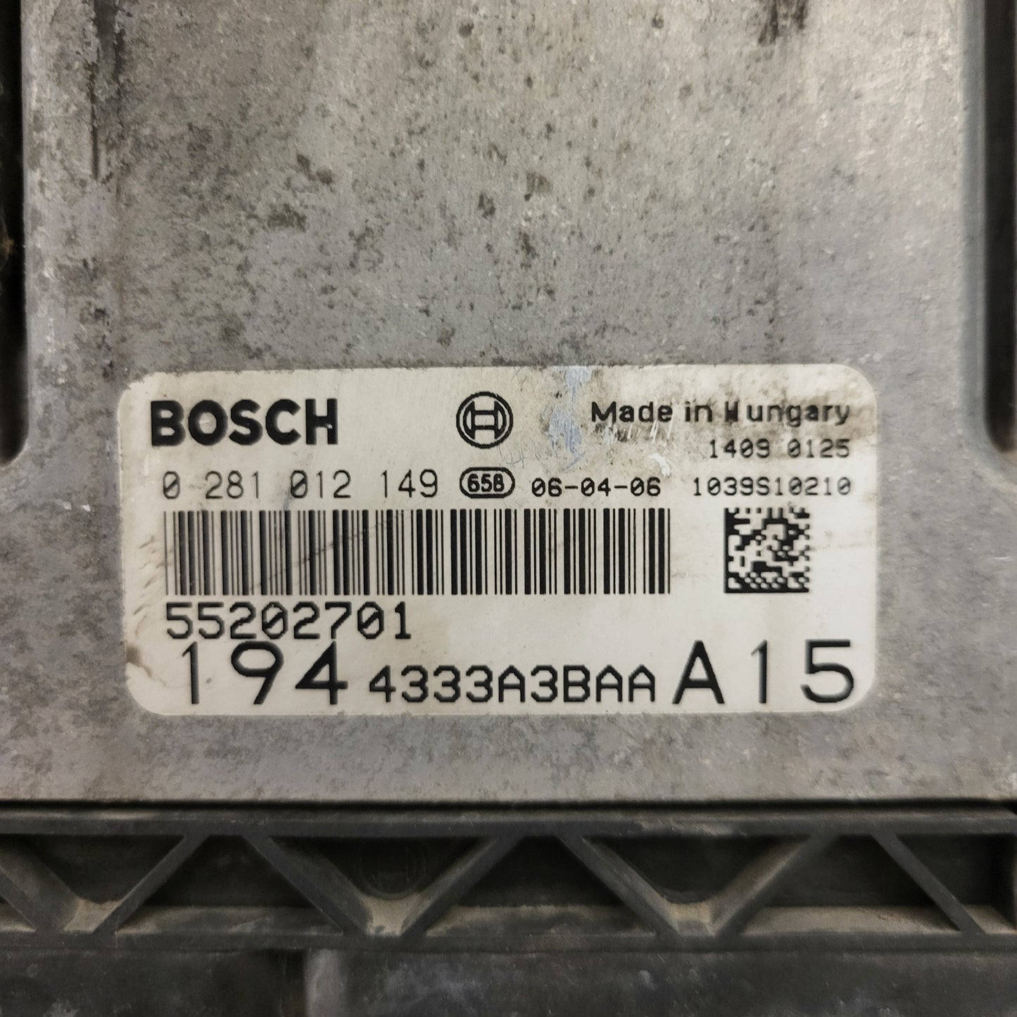 FIAT CROMA 1.9 JTDM ECU / 0281012149 / 55202701 / BOSCH