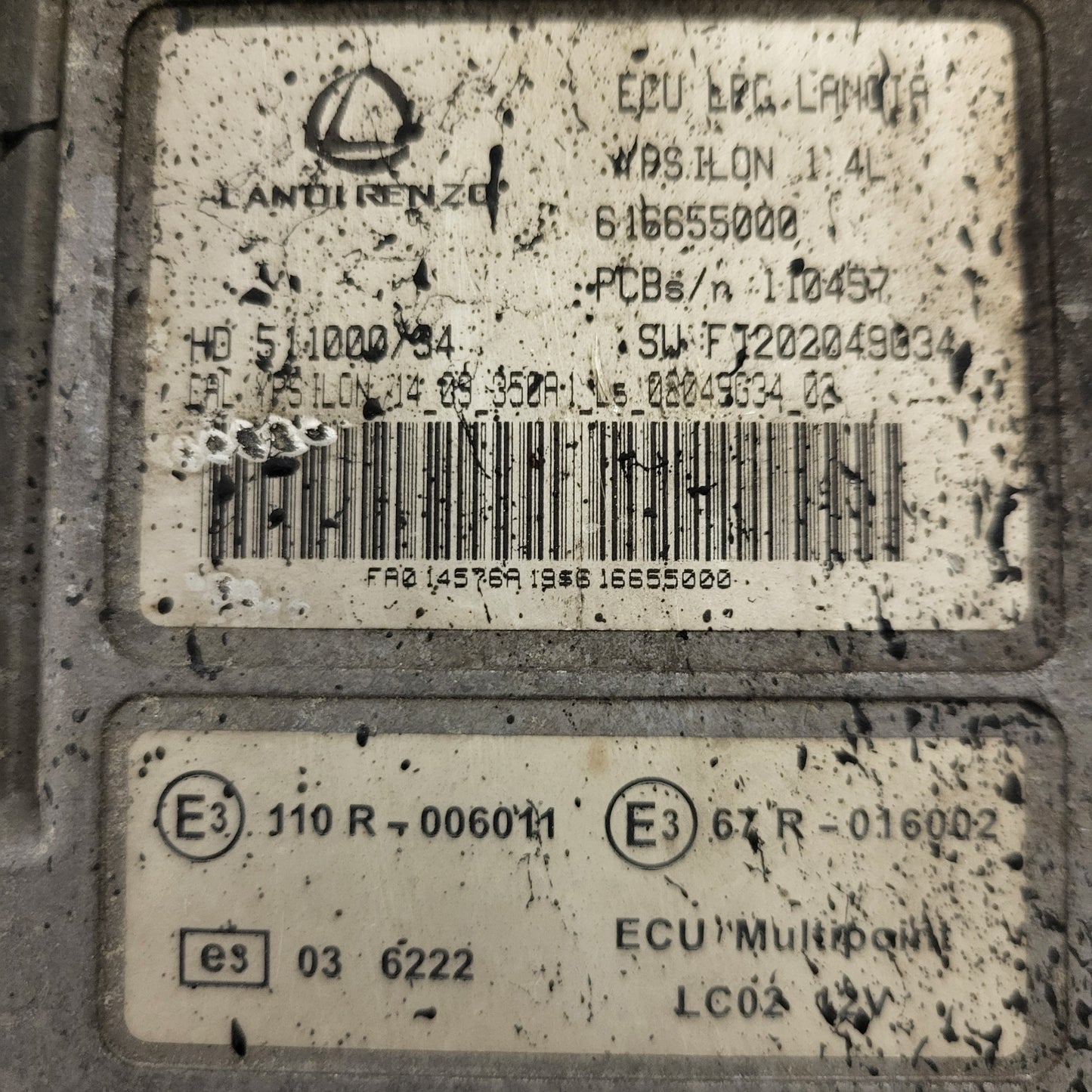 LANDI RENZO ECU LANCIA YPSILON 1.4 / 616655000