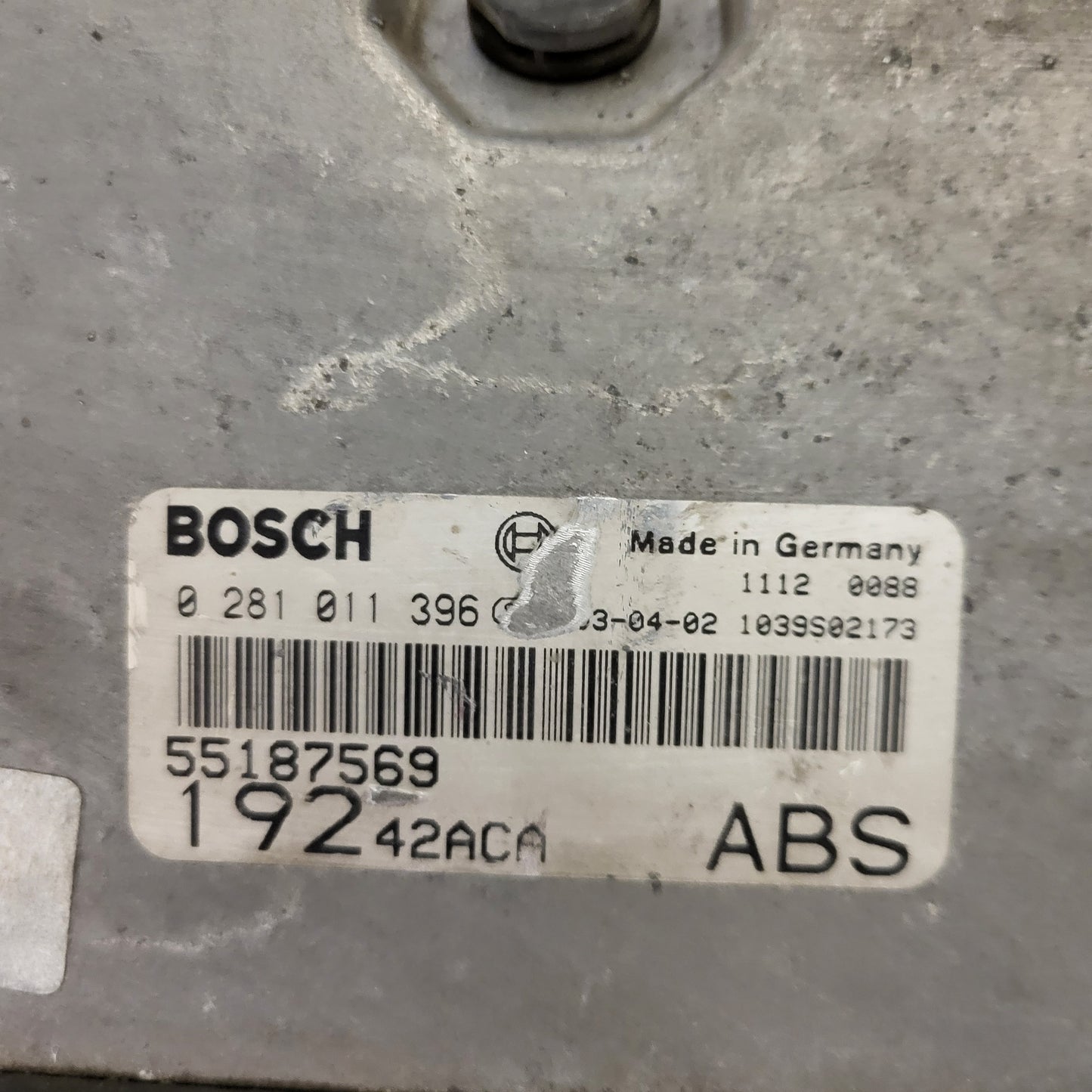 Fiat STILO ECU / 0281011396 / 55187569 / 1039S02173 / BOSCH