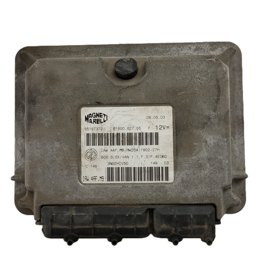 Fiat Seicento 600 ECU / 55187372 / IAW4AF.M9 / 61600.627.05 / MAGNETI MARELLI