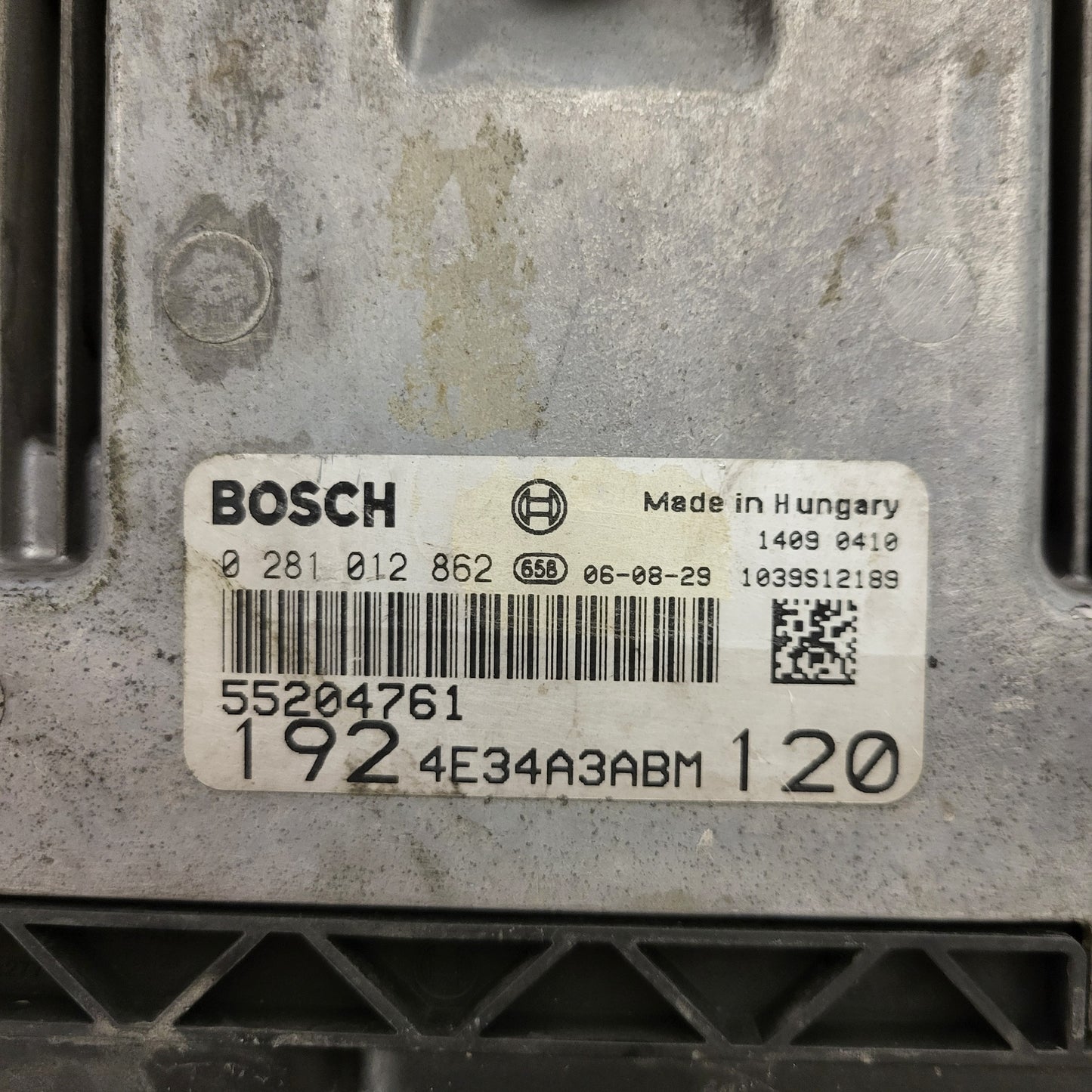 FIAT STILO ECU / 0281012862 / 55204761 / 1039S12189 / BOSCH