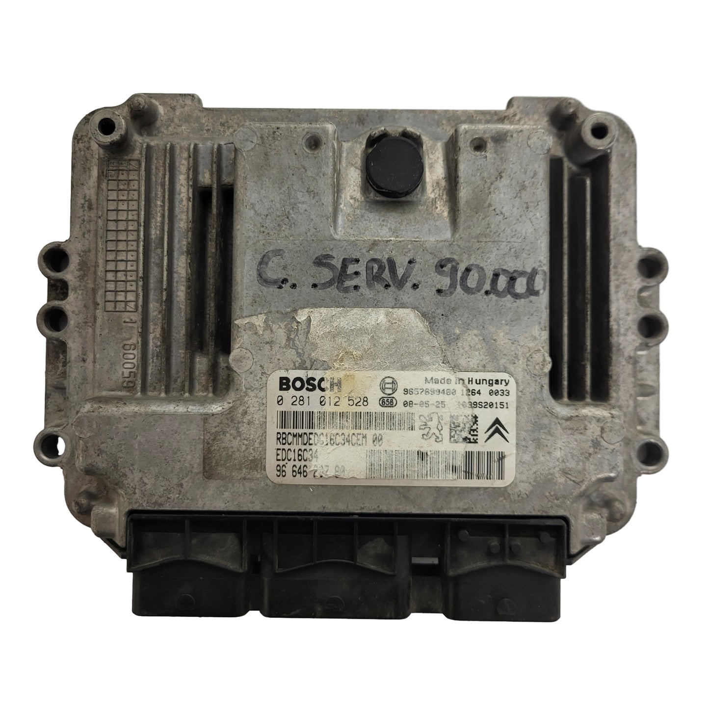 PEUGEOT CITROEN ECU / 0281012528 / 9664620780 / EDC16C34 / 9657699480 / BOSCH