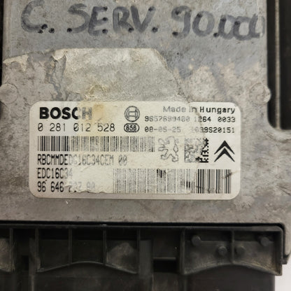 PEUGEOT CITROEN ECU / 0281012528 / 9664620780 / EDC16C34 / 9657699480 / BOSCH