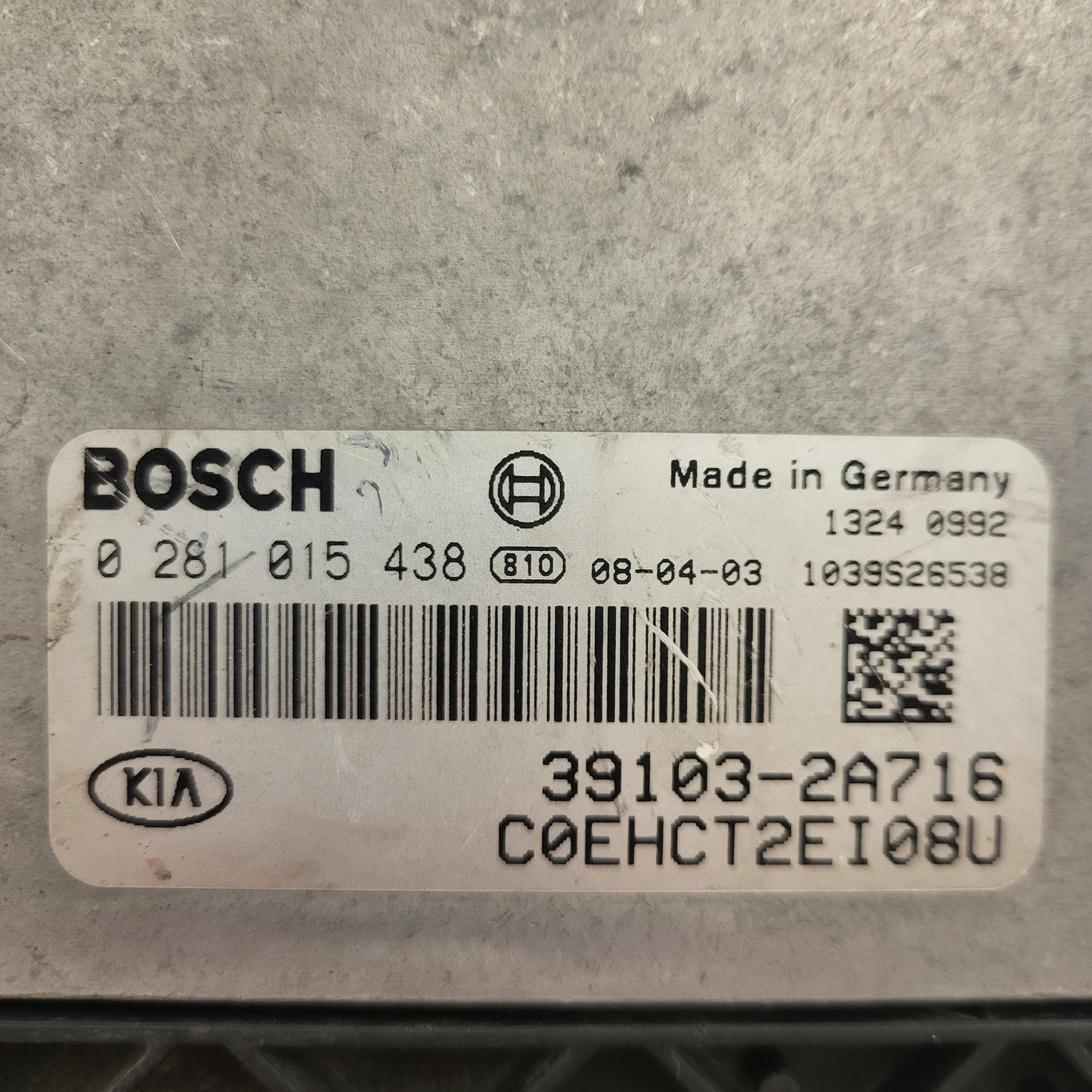 KIA CEED ECU / 0281015438 / 39103-2A716 / BOSCH