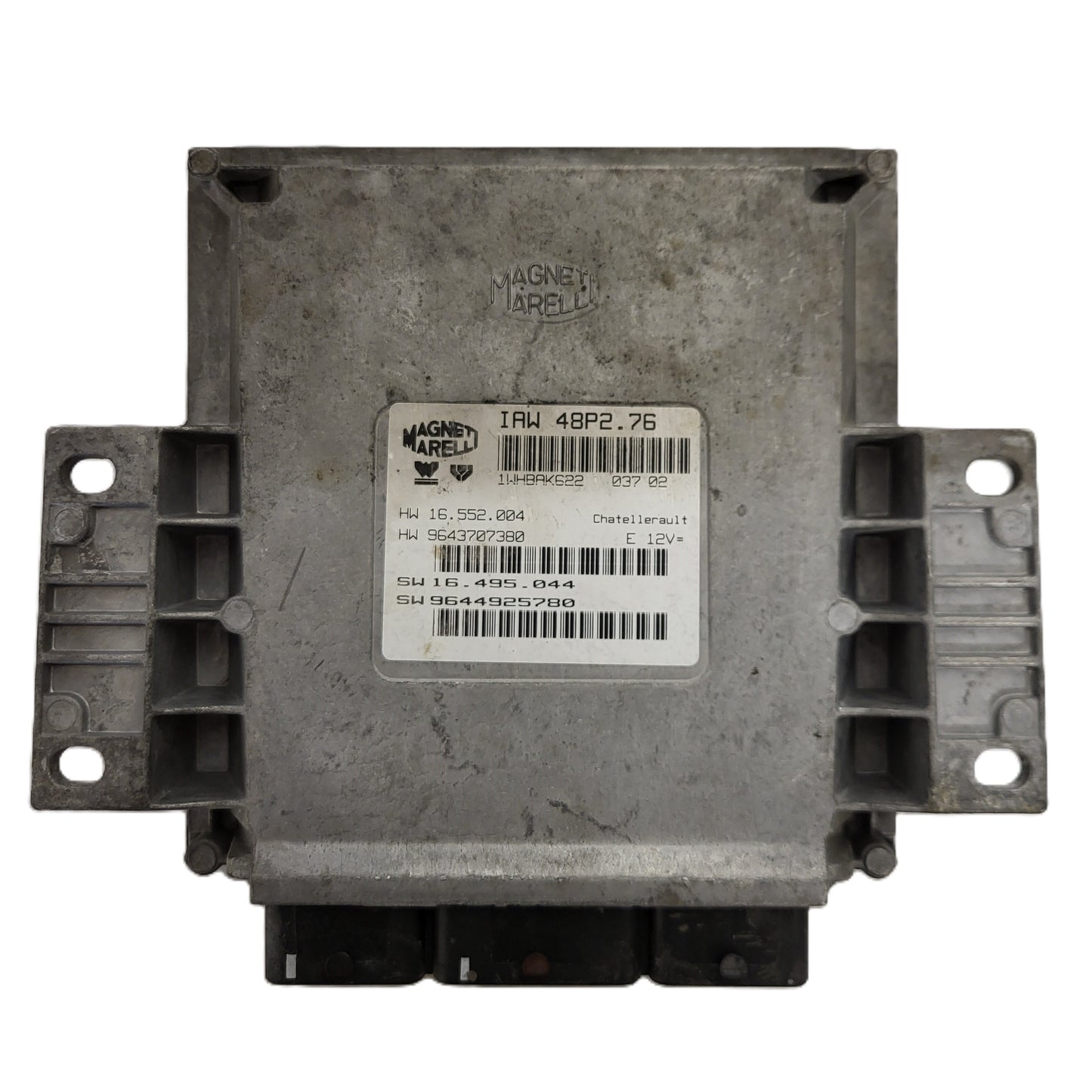 PEUGEOT 206 ECU / IAW 48P2.76 / 9643707380 / 9644925780 / MAGNETI MARELLI