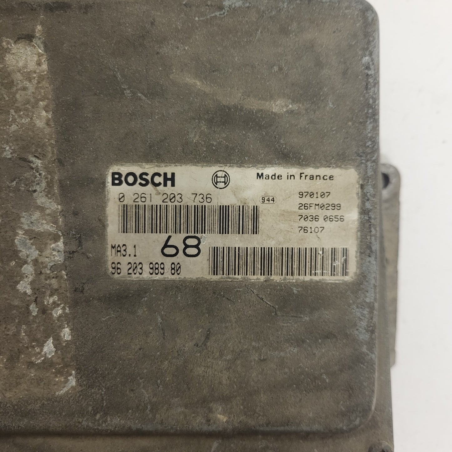 CITROEN SAXO ECU / 0261203736 / 9620398980 / MA3.1 / BOSCH