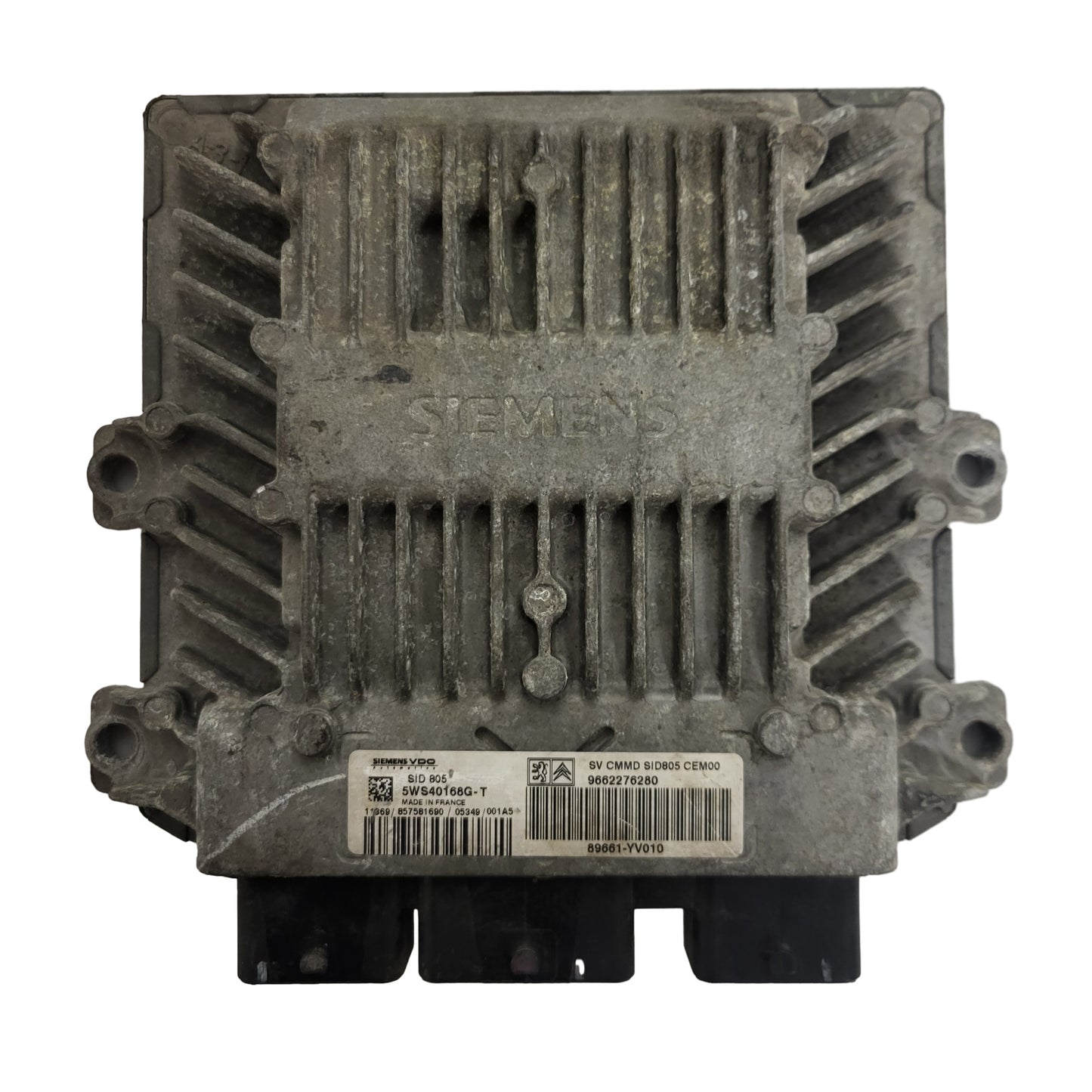 Peugeot Citroen ECU / 5WS40168G-T / 9662276280 / 89661-YV010 / SID805 / SIEMENS