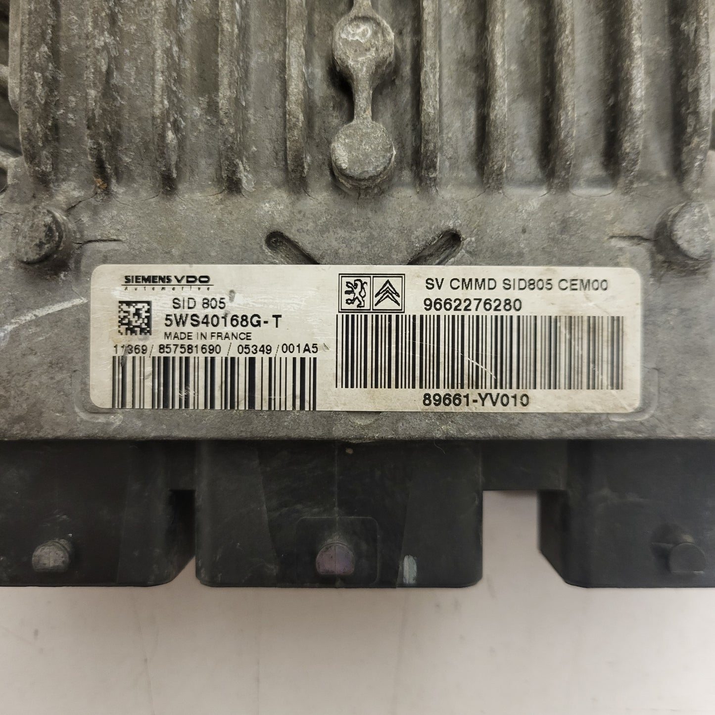 Peugeot Citroen ECU / 5WS40168G-T / 9662276280 / 89661-YV010 / SID805 / SIEMENS