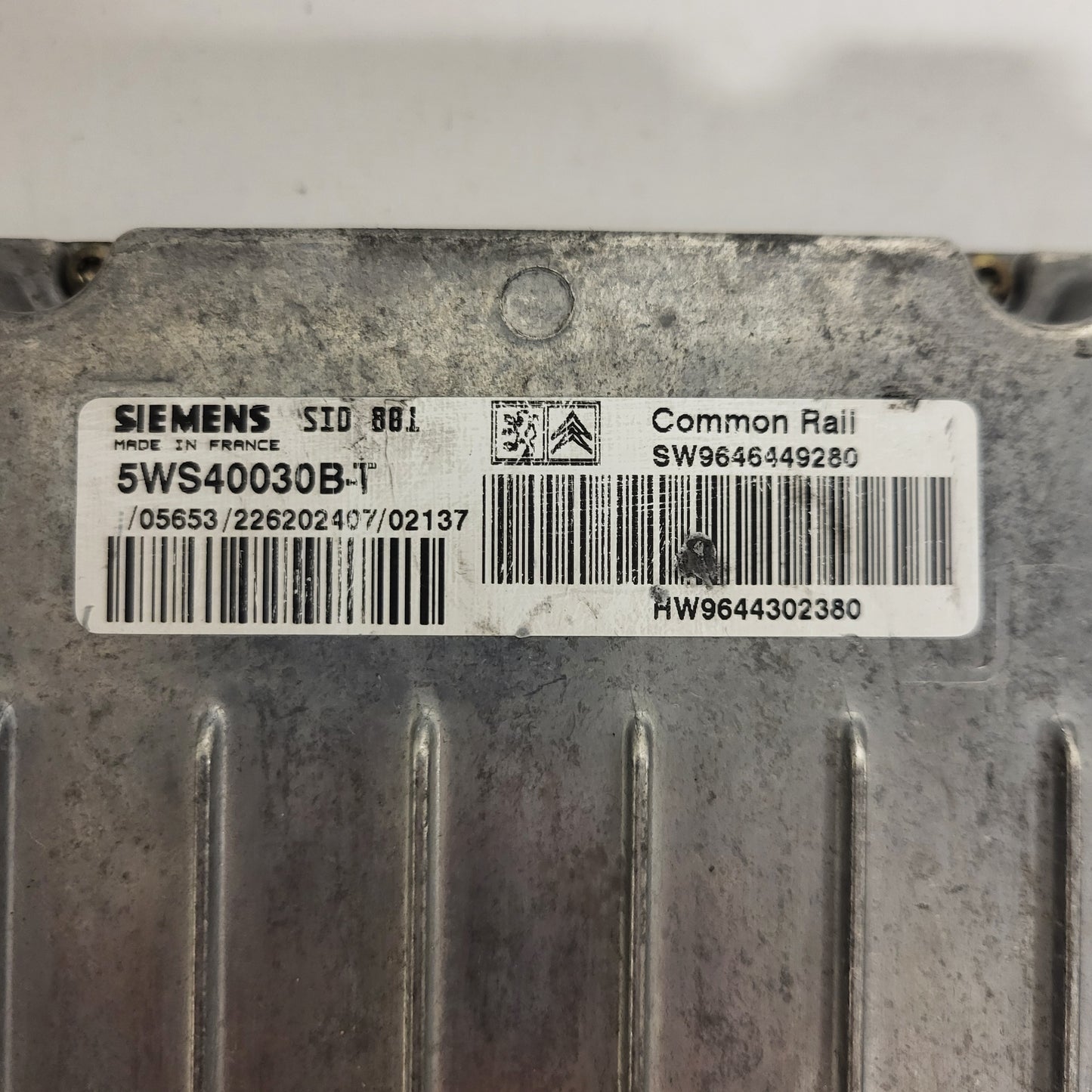 PEUGEOT 307 2.0 HDI ECU / 5WS40030B-T / 9646449280 / 9644302380 / SID801