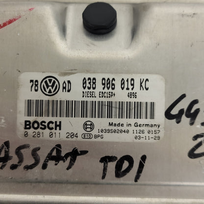 VW PASSAT ECU / 038906019GQ / 0281010941 / EDC15P+ / BOSCH